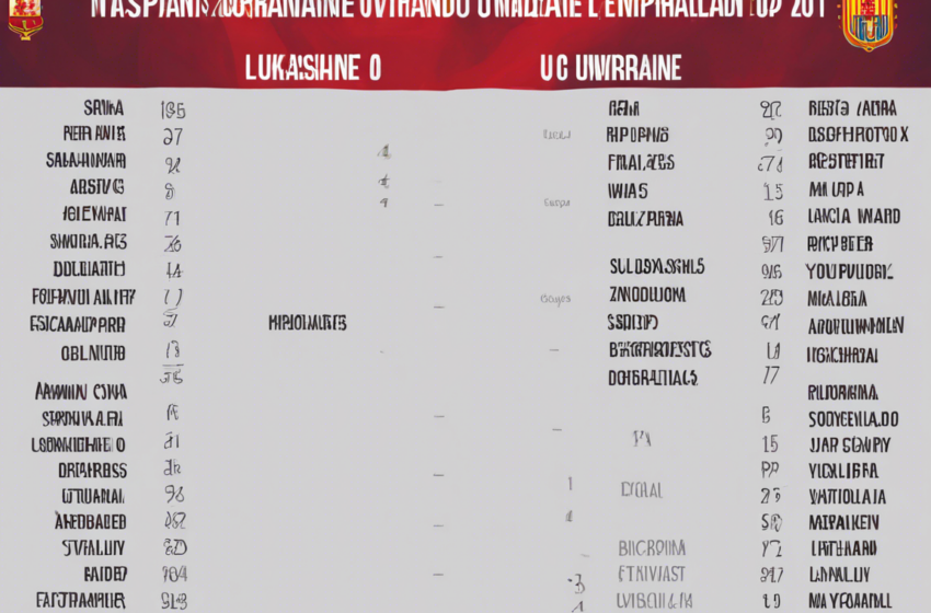  Spain U-21 Vs Ukraine U-21 Match Lineups Revealed